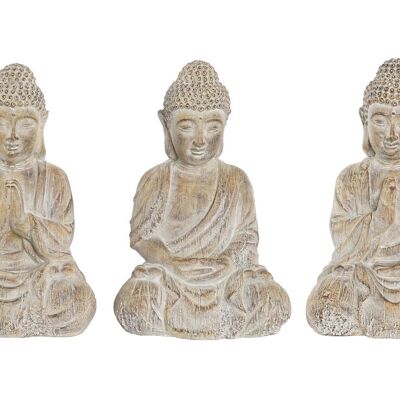 MAGNESIA FIGURE 30.5X24X45 AGED BUDDHA 3 ASSORTMENTS. FD203218