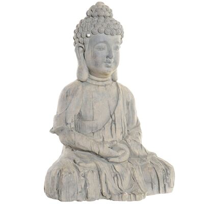 Magnesia-Figur 35X24X47 Grauer Buddha FD163942