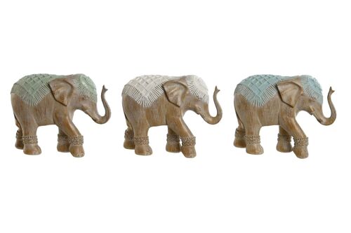 Figura Resina 21,5X8,5X16 Elefante 3 Surt. FD210042