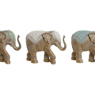 Figurine en résine 21,5X8,5X16 Éléphant 3 Assortiment. FD210042