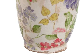 VASE GRÈS 13X13X35 FLEURS MULTICOLORE LD213283 3