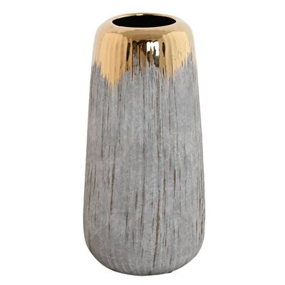 Stoneware Vase 14X14X27 Gray JR213226