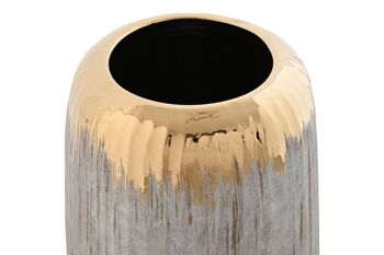 VASE GRÈS 18X18X25 GRIS JR213227 2