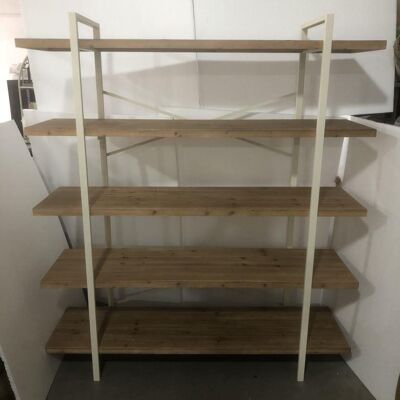 FIR METAL SHELF 150.5X44X170 ROUGH WHITE MB212234