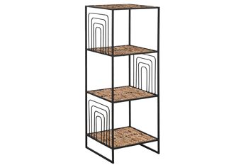 ETAGERE FIBRE METAL 35X35X98 NOIR MB213030 2