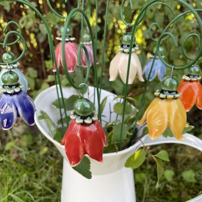 Hängende Keramikblumen-Glockenblume, Pflanzenstecker