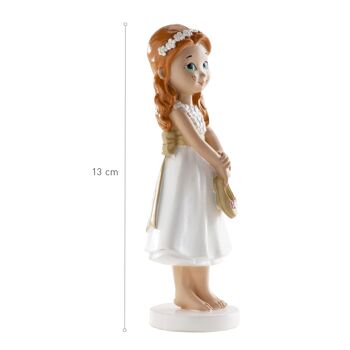 FIGURINE DE COMMUNION FILLE PIEDS NU 13CM 2