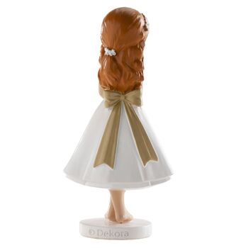 FIGURINE DE COMMUNION FILLE PIEDS NU 13CM 3