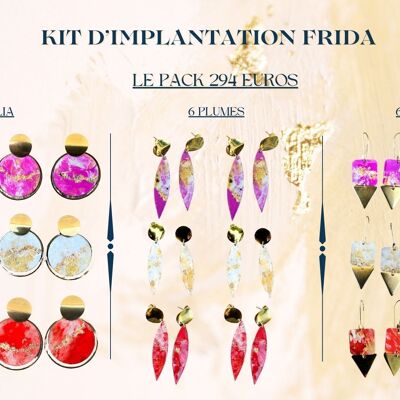 Boucles d'oreilles kit d'implantation FRIDA