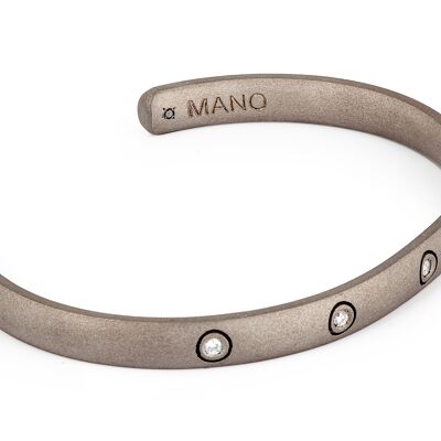 Bangle collection testa chiodo made in titanium and 5 screws made in red gold 9 kt.-l