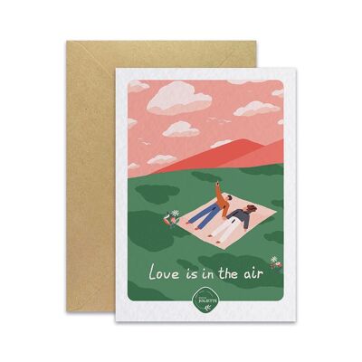 Liebe liegt in der Luft - Postkarte