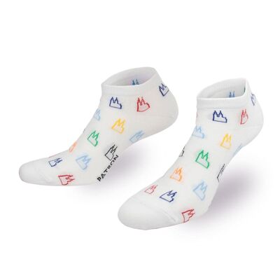 Calzini da ginnastica bianchi Dom di PATRON SOCKS - CONFORTEVOLI, ELEGANTI, UNICI!