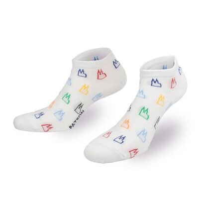 White Dom sneaker socks from PATRON SOCKS - COMFORTABLE, STYLISH, UNIQUE!