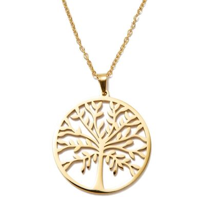 Printemps - pendentif arbre de vie intemporel avec chaîne