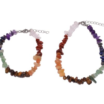 Printemps - Ensemble de bijoux Chakra composé d'un bracelet et d'un bracelet de cheville assortis