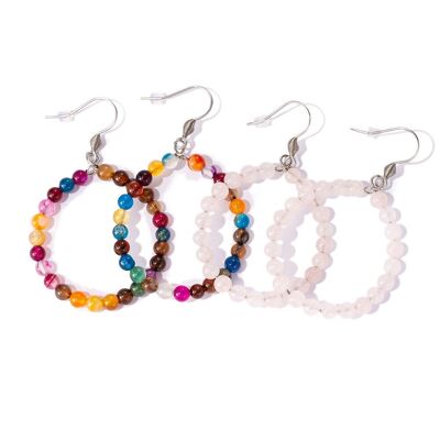 Spring - hoop earring set consists of 2 pairs
