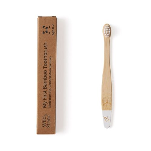 Baby Bamboo Toothbrush (FSC 100%) - Single - White