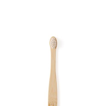 Brosse à dents en bambou pour bébé (FSC 100%) - Unique - Blanc 3