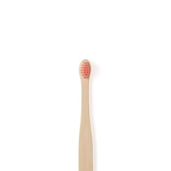 Brosse à dents en bambou pour bébé (FSC 100 %) - Unique - Rose bébé 3