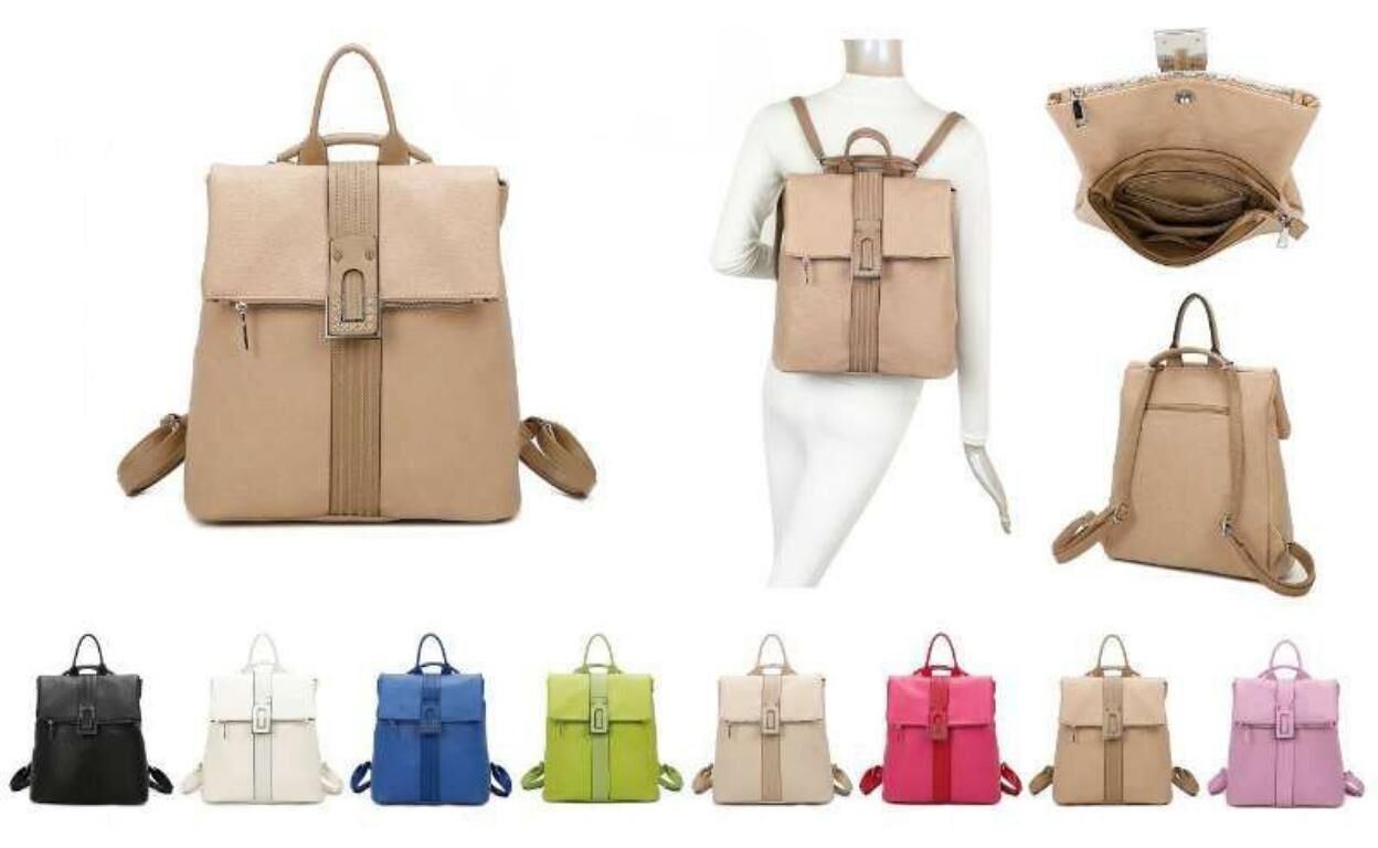 Zaino sintetico da donna con manico lungo convertibile. Promozione