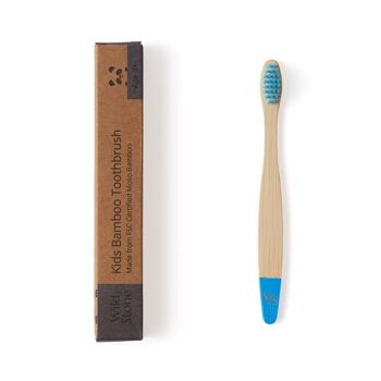 Brosse à Dents Enfant en Bambou (FSC 100%) - Unique - Bleu 1