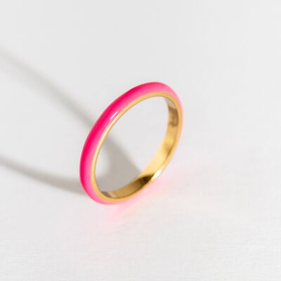 Hot Pink Emaille Stapelring