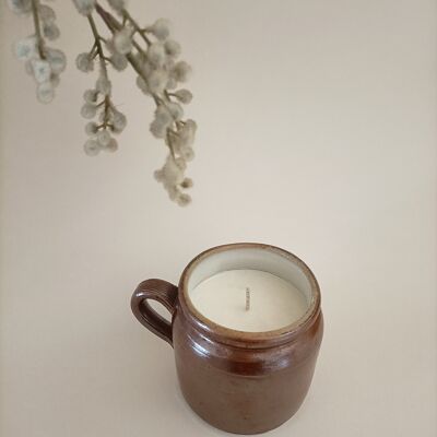 Bougie soja-coco parfumée à la fleur d'oranger - 300g - Pièce unique - Modèle Vintage