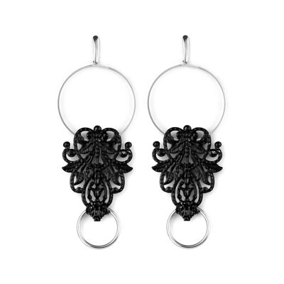 Boucles d'oreilles noires MIHO