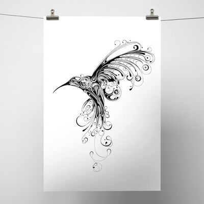 Hummingbird Print A3