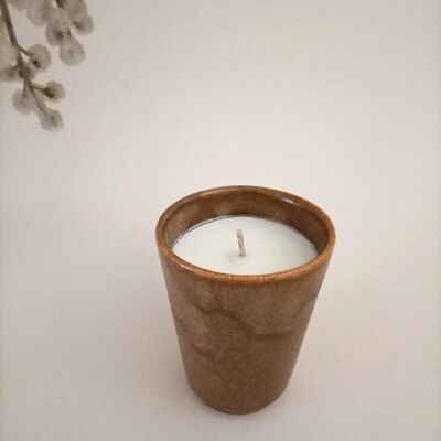 Soy-coconut candle scented with eucalyptus - 150 g - Unique piece - Vintage model