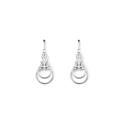 Boucles d'oreilles en filigrane avec doubles anneaux R-04