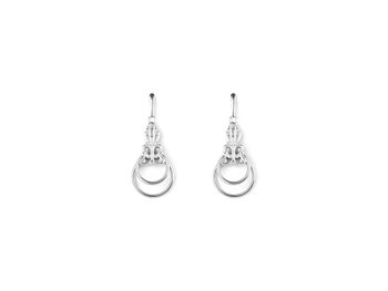 Boucles d'oreilles en filigrane avec doubles anneaux R-04 1