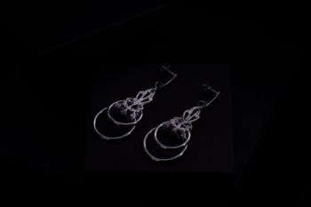 Boucles d'oreilles en filigrane avec doubles anneaux R-04 6