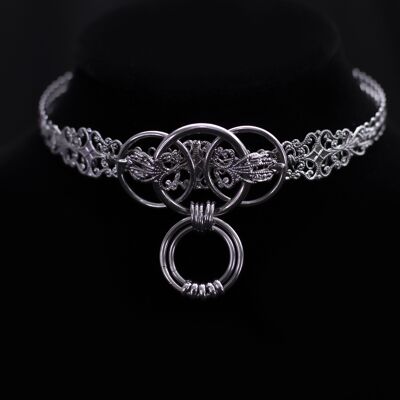 Filigree Choker with Hoops R-03