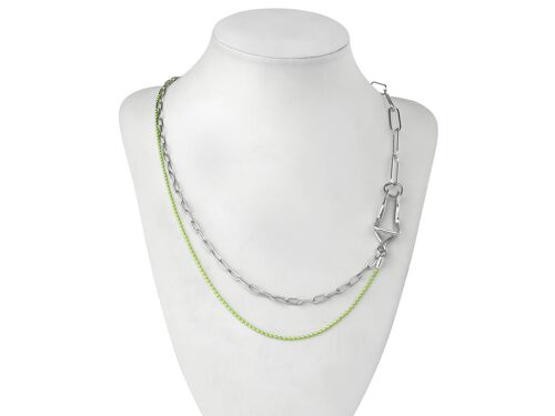 Silver and Green Necklace - GREEN ADDICTION