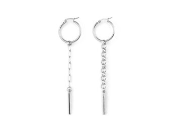 Boucles d'oreilles créoles grunge - HOOP ME 1