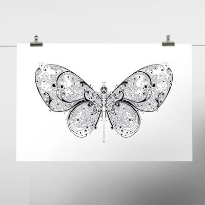 Butterfly Print A3