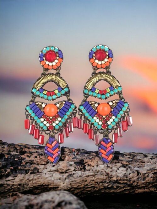 PENDIENTES DE CRISTALES INCA