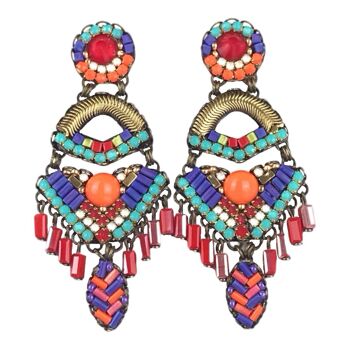 BOUCLES D'OREILLES CRISTAUX INCA 2