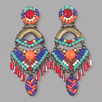 BOUCLES D'OREILLES CRISTAUX INCA 3