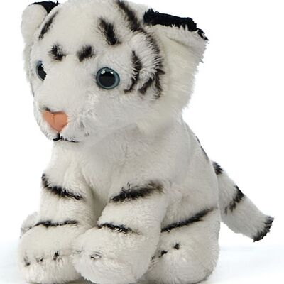 Peluche Tigre Blanc - 15 cm (longueur) - Mots clés : Animal sauvage exotique, peluche, peluche, peluche, doudou