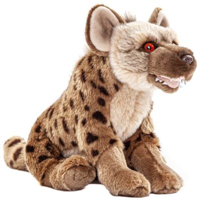 Hiena, sentada - 22 cm (altura) - Palabras clave: animal salvaje exótico, peluche, peluche, peluche, peluche