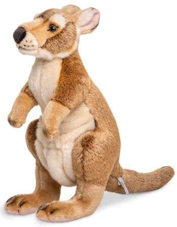 Mère kangourou, debout - Avec sac - 40 cm (hauteur) - Mots clés : Animal sauvage exotique, Australie, peluche, peluche, peluche, peluche 1