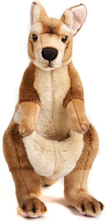Mère kangourou, debout - Avec sac - 40 cm (hauteur) - Mots clés : Animal sauvage exotique, Australie, peluche, peluche, peluche, peluche 2
