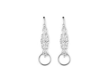 Boucles d'oreilles créoles en filigrane BORA 1