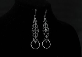 Boucles d'oreilles créoles en filigrane BORA 4