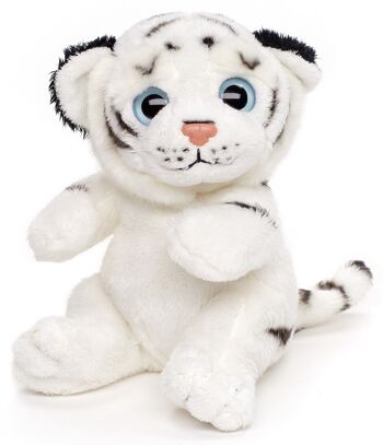 Peluche Tigre Blanc - 16 cm (hauteur) - Mots clés : Animal sauvage exotique, peluche, peluche, peluche, doudou 1