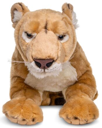 Lionne, couchée - 78 cm (longueur) - Mots clés : Animal sauvage exotique, lion, peluche, peluche, peluche, peluche 1
