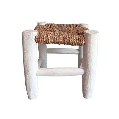 White Moroccan Stool S