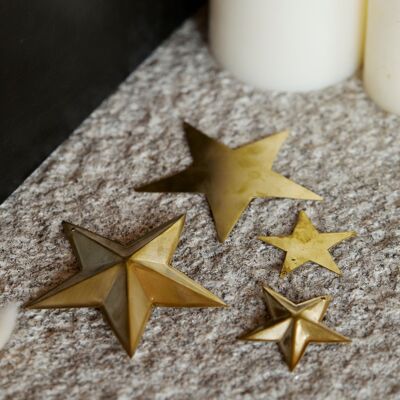 Decoración de pared de estrella de latón